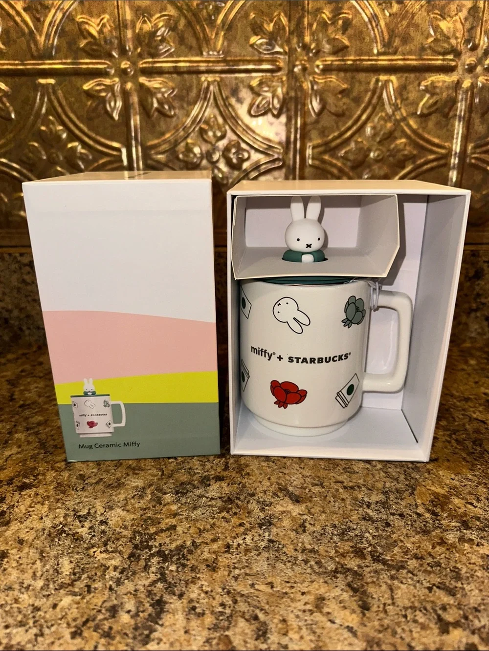 BNIB RARE Miffy + Starbucks 14oz ceramic mug with lid 2026